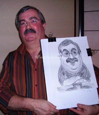 caricaturiste, mariage, anniversaire